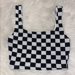🎉HPx2🎉 Checkered Crop Tank